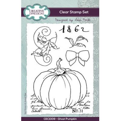 Creative Expressions Sam Poole Clear Stamps - Ghost Pumpkin